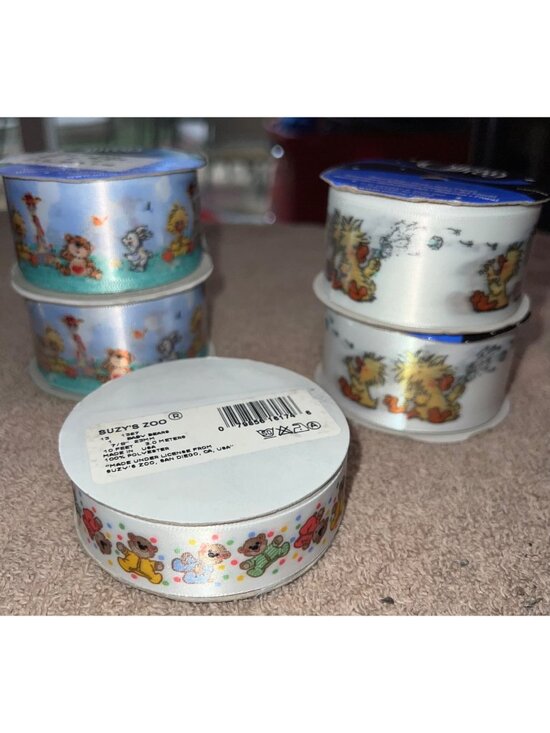 Suzy's Zoo Other - Suzys Zoo Decorative Ribbons Baby Animal Designs 10 Ft Each USA Made Crafting